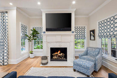 Living room - transitional living room idea in New Orleans