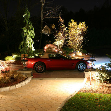 This Landscape and Lighting project Lites up in OVER DRIVE