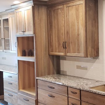 Hickory Cabinets with ebony Glaze