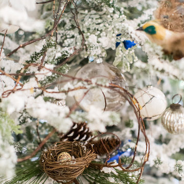 Designers, White and Blue Christmas Tree