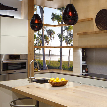Modern kitchen with Photographic Mosaic