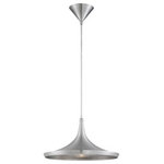 Eurofase - Eurofase 20439-040 Ramos, 1 Light Pendant, 14"W 6.5 In - Ramos 1-Light Pendant, Black Finish with A collectRamos 1 Light Pendan Brushed Aluminum Whi *UL Approved: YES Energy Star Qualified: n/a ADA Certified: n/a  *Number of Lights: 1-*Wattage:60w A19 bulb(s) *Bulb Included:No *Bulb Type:A19 *Finish Type:Brushed Aluminum