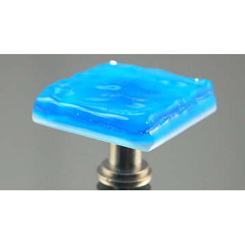 Blue Topaz Handmade Glass, Knob
