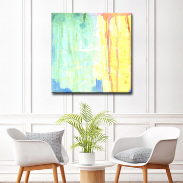 'Soft Green & Yellow' Ready2HangArt Canvas by Dana McMillan