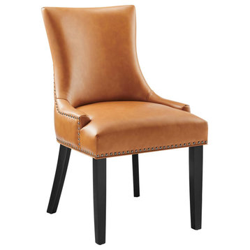 Marquis Vegan Leather Dining Chair, Tan