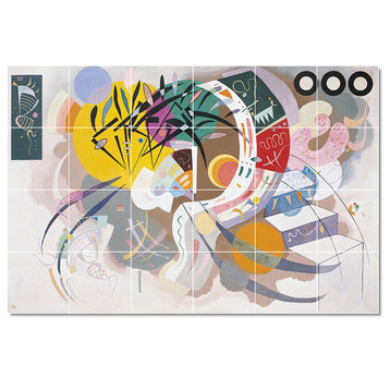 Wassily Kandinsky Abstract Painting Ceramic Tile Mural #42, 25.5"x17"