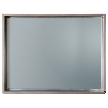 Fresca Allier 36" Gray Oak Framed Rectangular Mirror with Shelf
