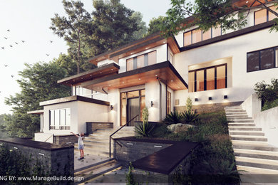 Example of a trendy exterior home design