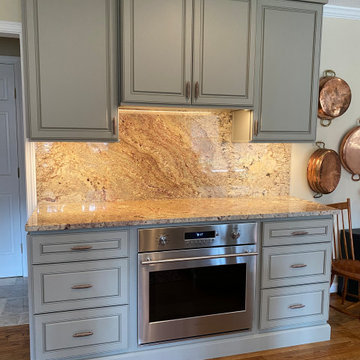 Typhoon Bordeaux granite countertop and backsplash