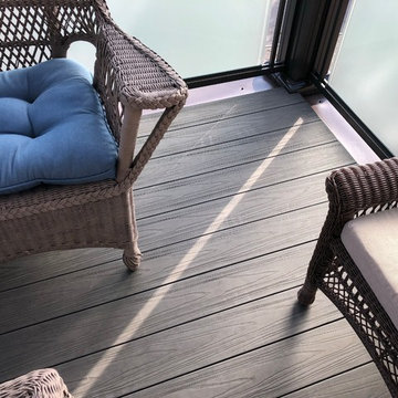 Aluminum and Etched Glass Balcony Railings - 134