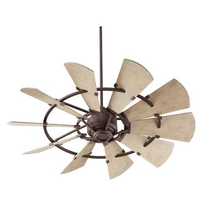 Quorum International Windmill 52 Damp Fan In Oiled Bronze