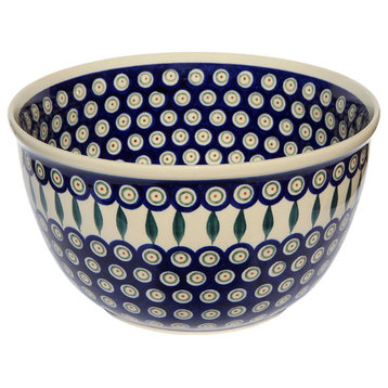 Polish Pottery Mixing Bowl, Large