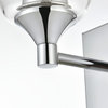 Living District Gianni 1-Light Chrome & Clear Bath Sconce