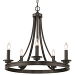 Golden Lighting - Golden Lighting Saldano 5 Light Chandelier, Matte Black, 3863-5BLK - Transitional and unobtrusive, Saldano features the clean look of candles balanced on a simple ring. A beautiful silhouette is formed as reaching arms curve and connect atop Saldano's array of lights. With a smooth, matte black finish, this 5-light chandelier provides a modern update in a classic form. The series is both timeless and versatile.