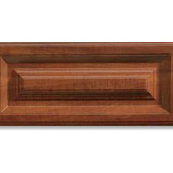 Rogue Liberty RTF Drawer Front from CabinetNow.com shown in Summer Flame - Kitchen Cabinetry