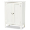Baxton Studio Thelma White Finished 2-door Wood Multipurpose Storage Cabinet