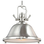 Sea Gull Lighting - Sea Gull Lighting 6514401-962 Stone Street - One Light Pendant - Stone Street One Light Pendant in Burnt Sienna witStone Street One Lig Brushed Nickel Satin *UL Approved: YES Energy Star Qualified: n/a ADA Certified: n/a  *Number of Lights: Lamp: 1-*Wattage:75w A19 bulb(s) *Bulb Included:No *Bulb Type:A19 *Finish Type:Brushed Nickel