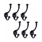 Black Hat Coat Hook Wrought Iron Pack of 6 Renovators Supply