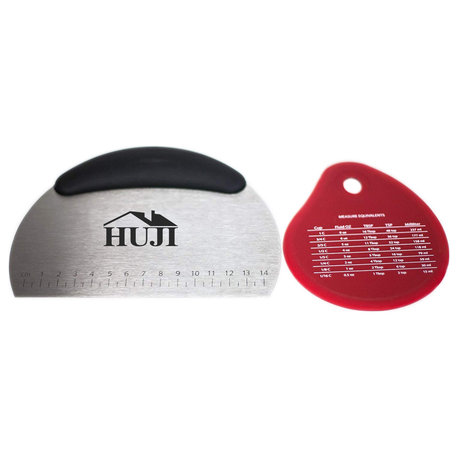 2-Piece Stainless Steel Dough Cutter and Scilione Scraper