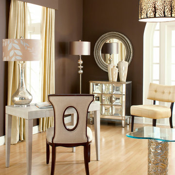 Three Light Aged Bronze Drum Shade Pendant