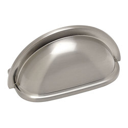 Cosmas - Cosmas 4310SN Cabinet Bin Cup Pull, 3" Hole Centers, Set of 5, Satin Nickel - Cabinet And Drawer Handle Pulls