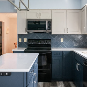 Stunning Transitional Hybrid Kitchen Remodel Done in a Two-Tone Color