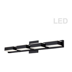4-Light LED Wall Vanity, Matte Black