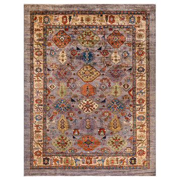 Fine Vibrance, One-of-a-Kind Hand-Knotted Area Rug Green, 3' 2" x 5' 1"
