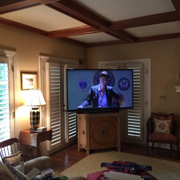 TV Setup in Cabinet