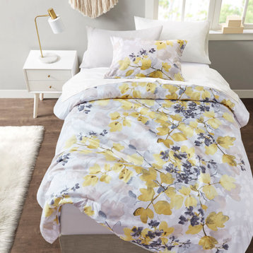 Madison Park Essentials Alexis Comforter Set With Bed Sheets, Yellow