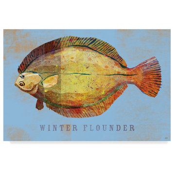 John W. Golden 'Winter Flounder' Canvas Art, 32"x22"