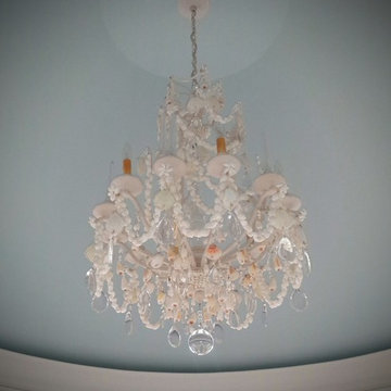 Shell Chandelier at Pine Orchard Private Residence