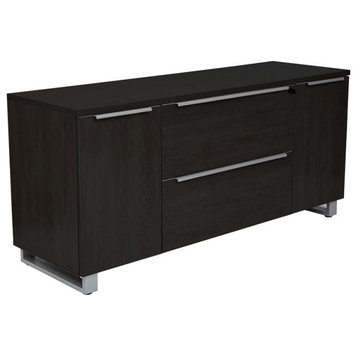 Credenza with 2 Drawers and 2 Doors in Espresso