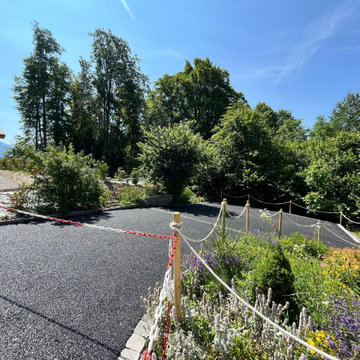 Décapage d'une allée de Maison et réalisation d'un enrobé avec pavé de paris