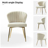 Luna Contemporary Side Chair With Tufted Back, Tan