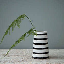 Black and White Stripe Vase by House Doctor - Vases