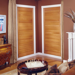 Heritance&reg; hardwood shutters with TruView&trade; Rear Tilt - Window Treatments