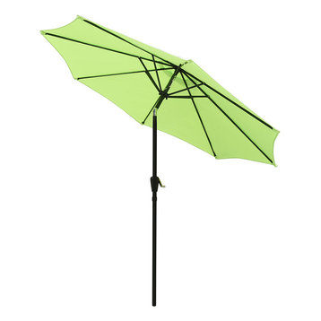 9' Crank Tilt Aluminum Patio Umbrella, Apple Green