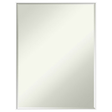 Cabinet White Petite Bevel Bathroom Wall Mirror 23.5 x 29.5 in.