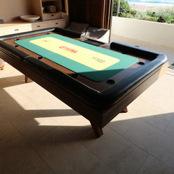 Custom Billiards Table with Poker Conversion Top - Game Tables