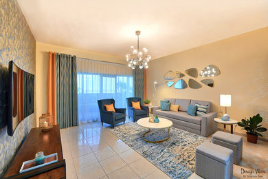 Living room - contemporary living room idea in Other
