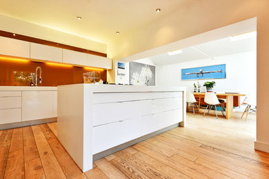 Inspiration for a contemporary kitchen in Sussex.