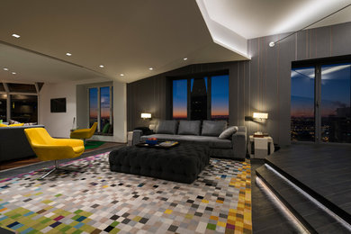 Inspiration for a contemporary living room remodel in Chicago