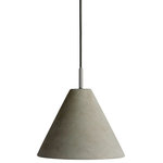 SEED Design - Castle Cone Pendant - CASTLE desires to challenge your every perception of texture and lighting. As a material, concrete is exceptionally energy efficient compared to that of metal or glass. By using concrete as a lampshade the CASTLE has responsibly kept in tune with concepts of green living in mind.