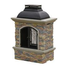 outdoor fireplace