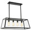 Quinn Black Glass Chandelier