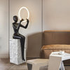 Modern Humanoid Vertical Abstract Sculpture Floor Lamp