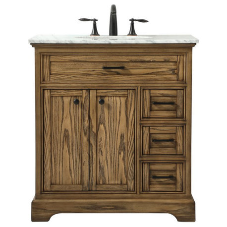 Elegant VF15032DW 32" Single Bathroom Vanity, Driftwood