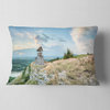 View Tower on Hill Panorama Landscape Printed Throw Pillow, 12"x20"
