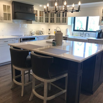 Mystery White Island with Woodharbor Cabinets